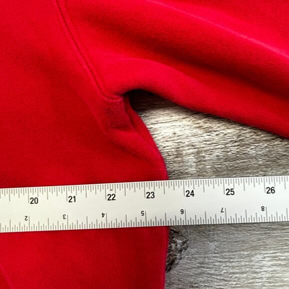 Aeropostale Hoodie Vintage Y2K Red Mens XL NYC Varsity Embroidered 2000s - Picture 4 of 7